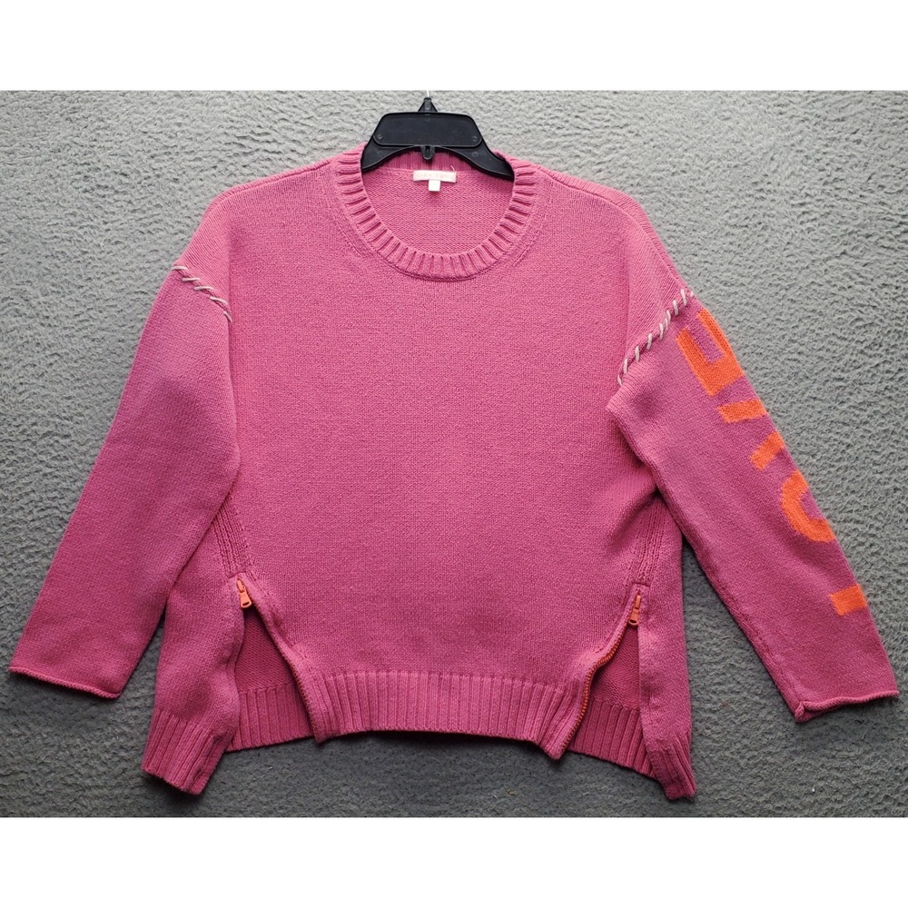 Lisa Todd Pink Sweater with Orange Accents